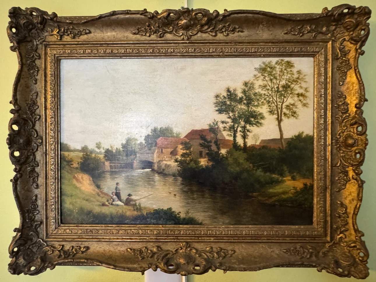Antique 1859 Oil Painting by British Artist Edmund Gill