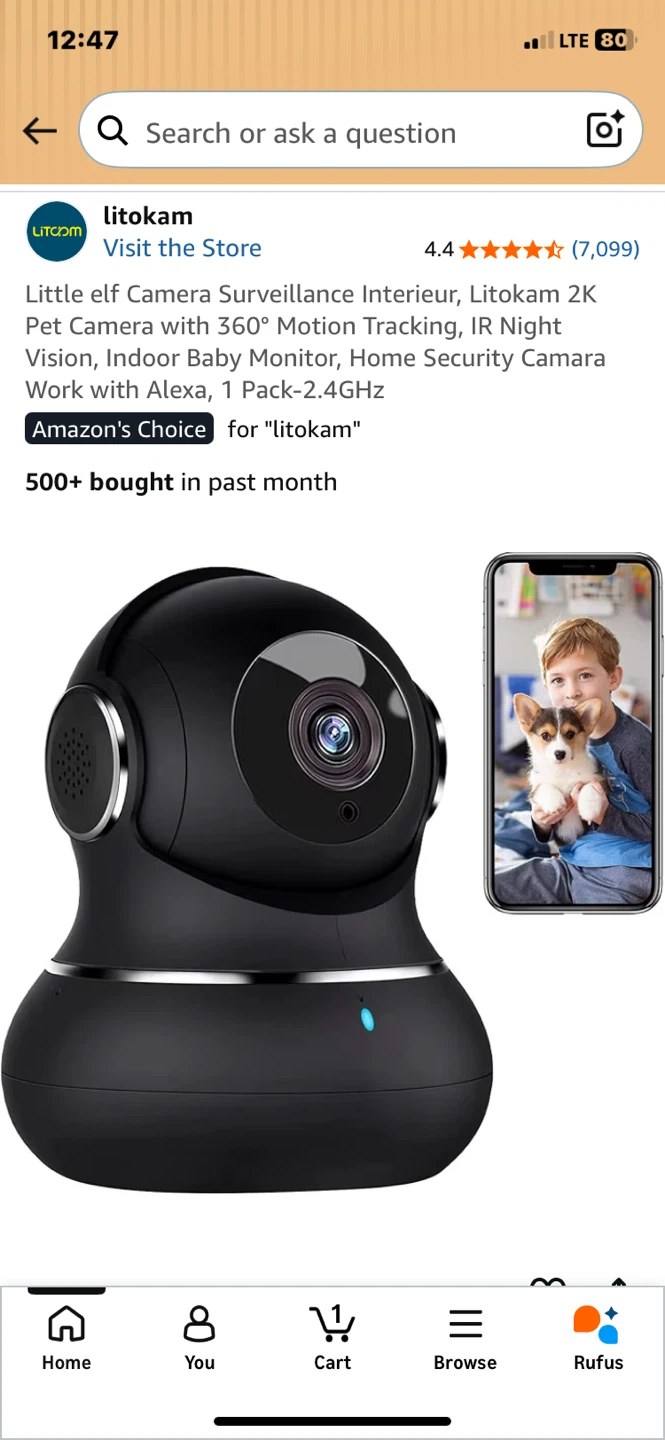 Litokam 2K WiFi Smart Camera