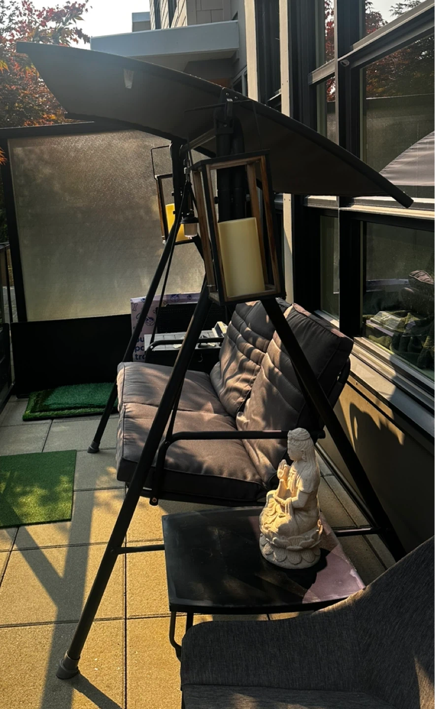Uberhaus Barrington 2-Seat Swing (Grey) - photo 2