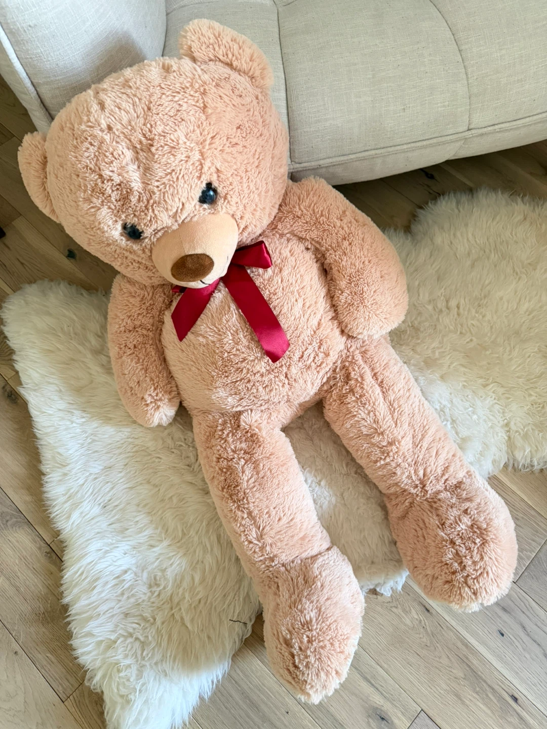 Toyrus Large Plush Teddy Bear with Red Bow - photo 2