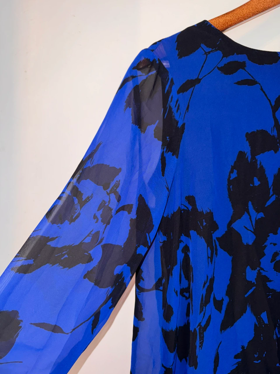 Royal Blue Floral Sheer Tunic Top - photo 4