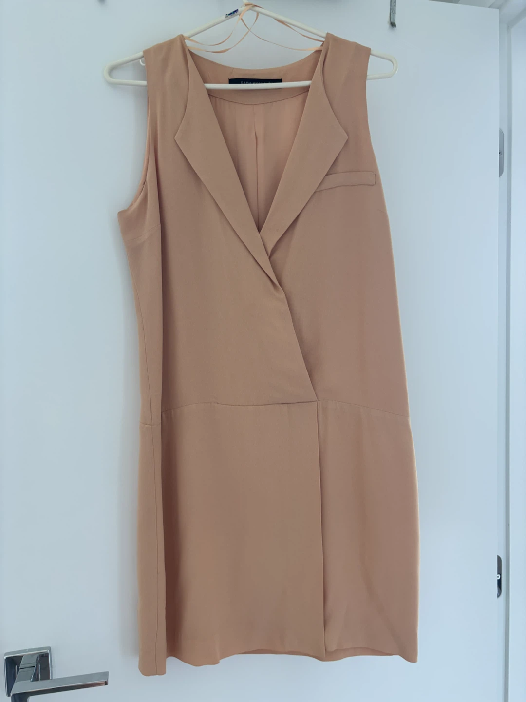 Zara Woman Sleeveless Blazer Dress - Peach - Size S