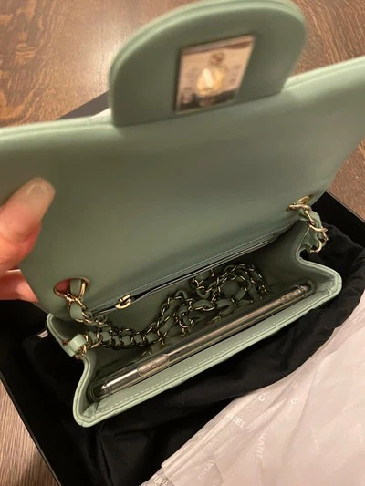 New Mint condition Chanel Lambskin Square Mini - photo 5