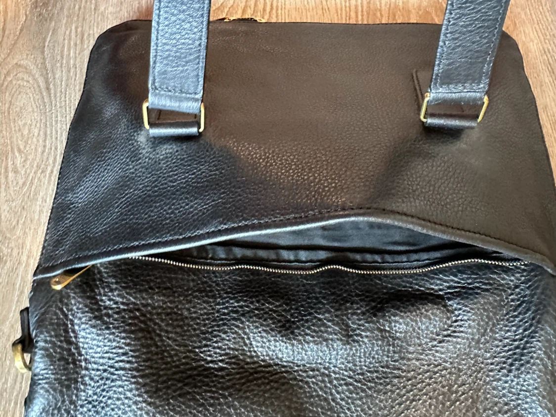 Fossil Black Leather Laptop Bag - photo 5