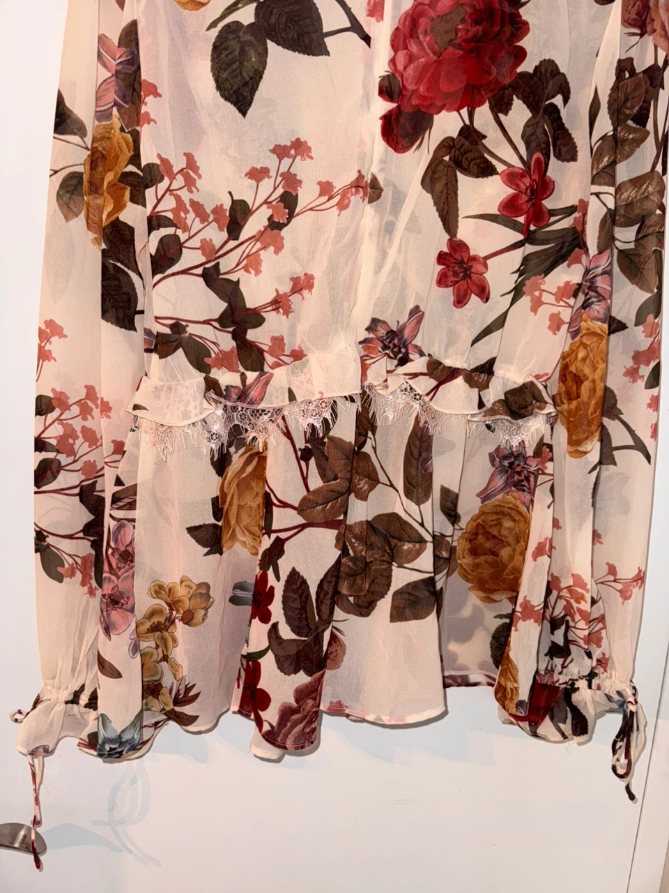 Buffalo David Bitton Floral Print Sheer Blouse S/P - photo 2
