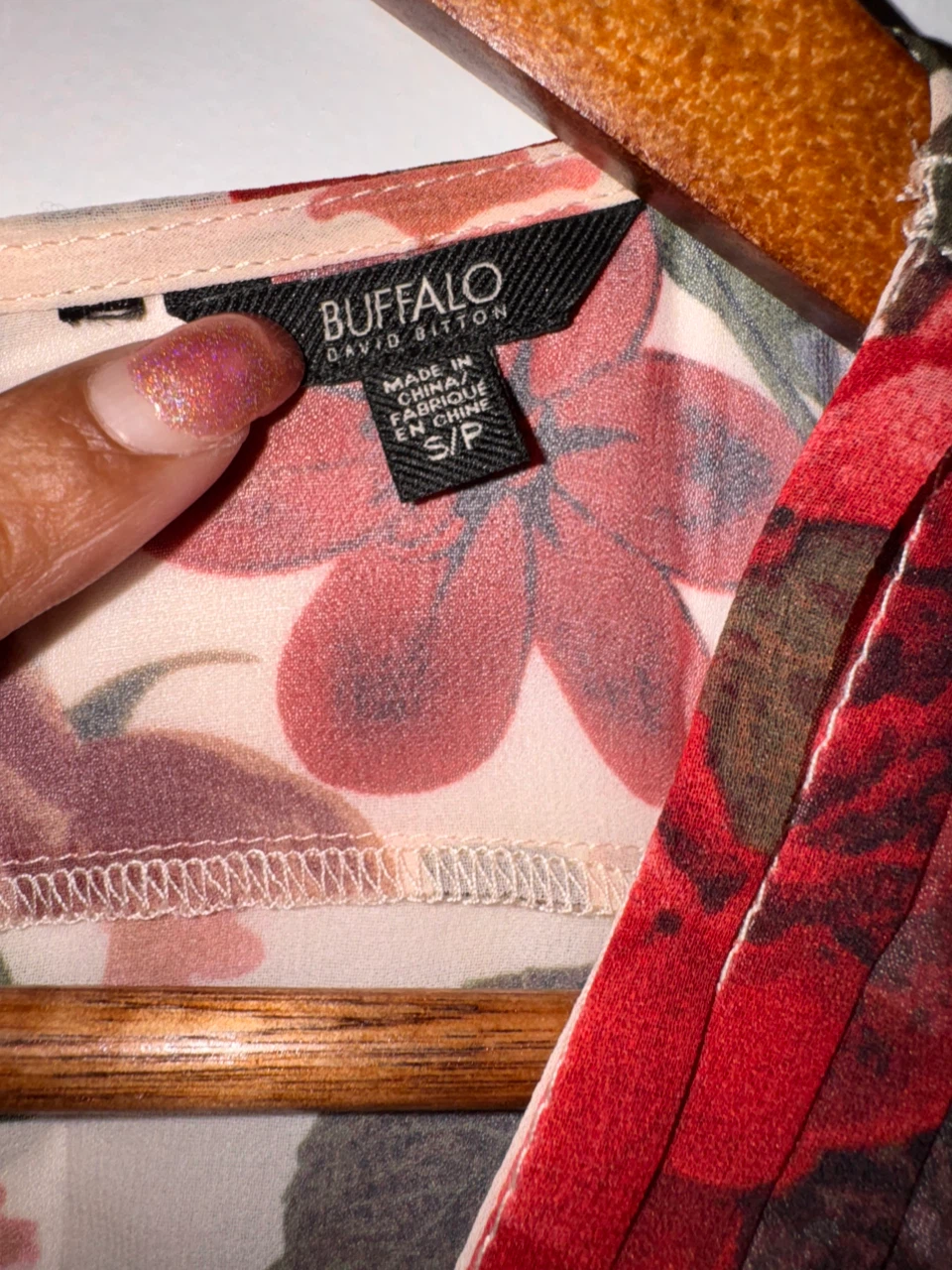 Buffalo David Bitton Floral Print Sheer Blouse S/P - photo 3