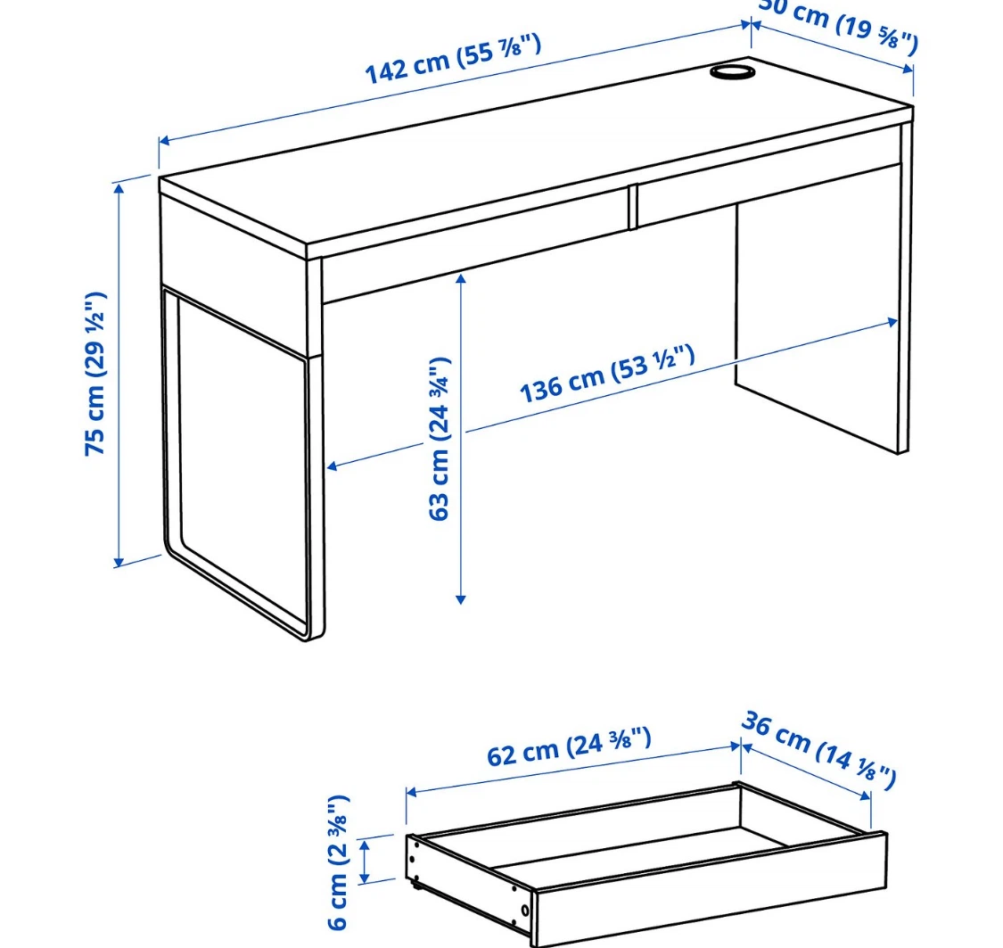 *FREE* White Desk with Two Drawers - photo 2