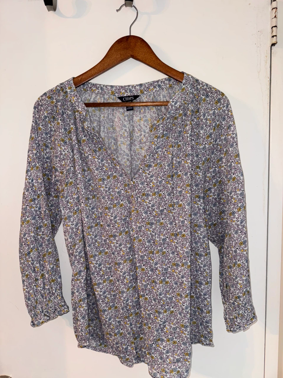 Chaps Floral Blouse - Size S/P
