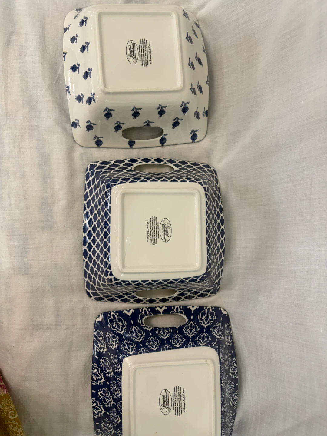 Set of 3 Blue and White Serving bowls - photo 5