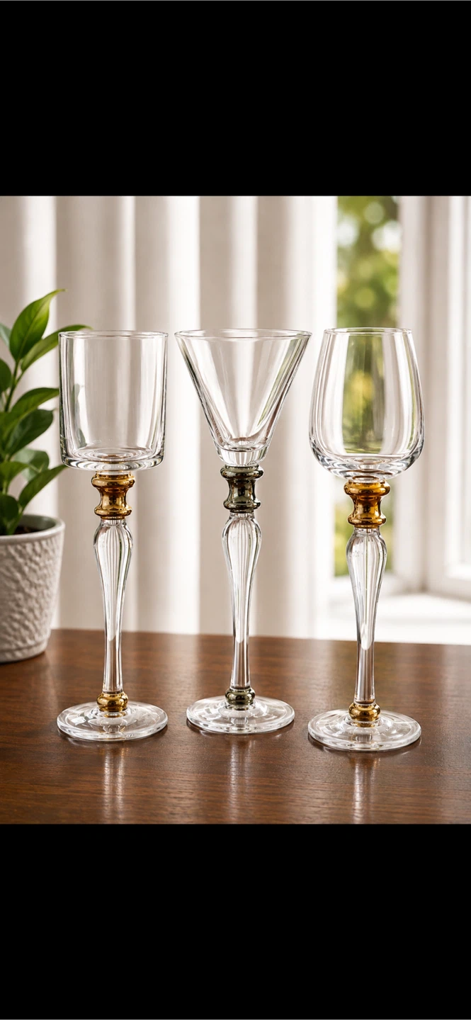 NEW   Pottery Barn Glass Metallic Cordials Glasses Set of 6 - photo 3