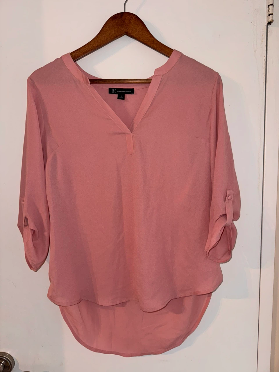 INC International Concepts Pink Blouse Size S