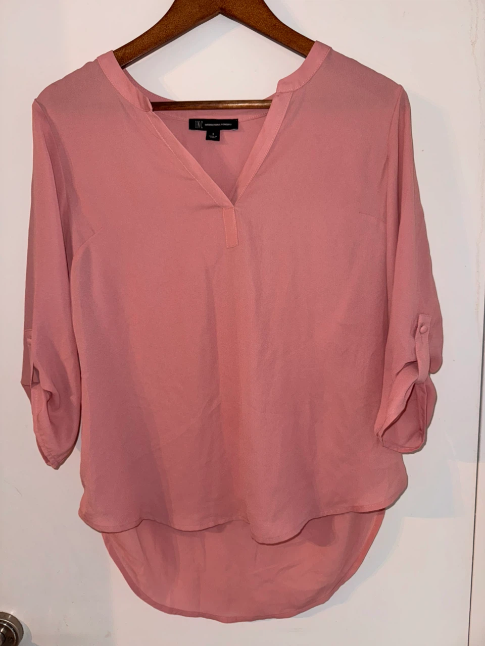 INC International Concepts Pink Blouse Size S - photo 2