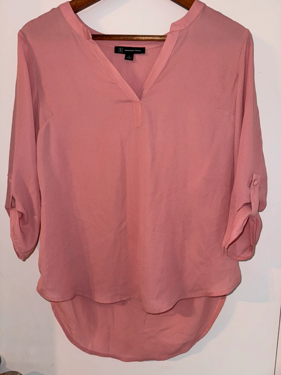INC International Concepts Pink Blouse Size S - photo 5