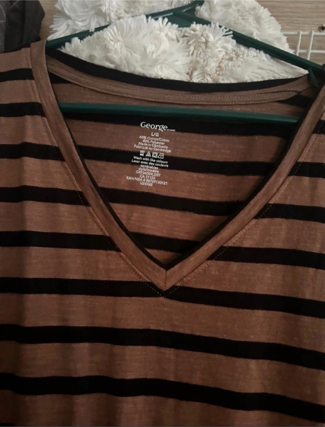 Striped V-Neck Dress - photo 2