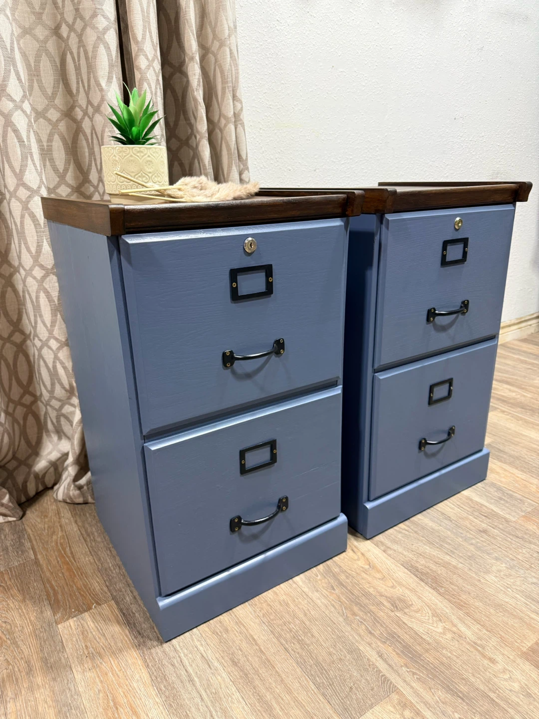 Refinished Unique Nightstands