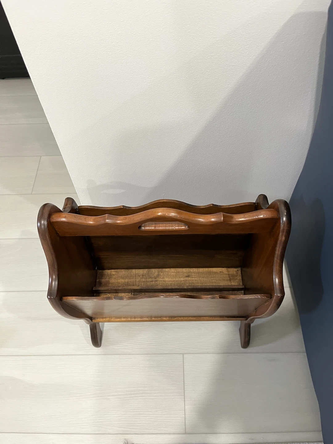 Vintage Walnut Magazine Caddy - photo 3
