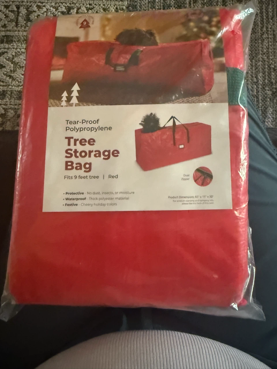 Tear-Proof Tree Storage Bag for 9 ft tree