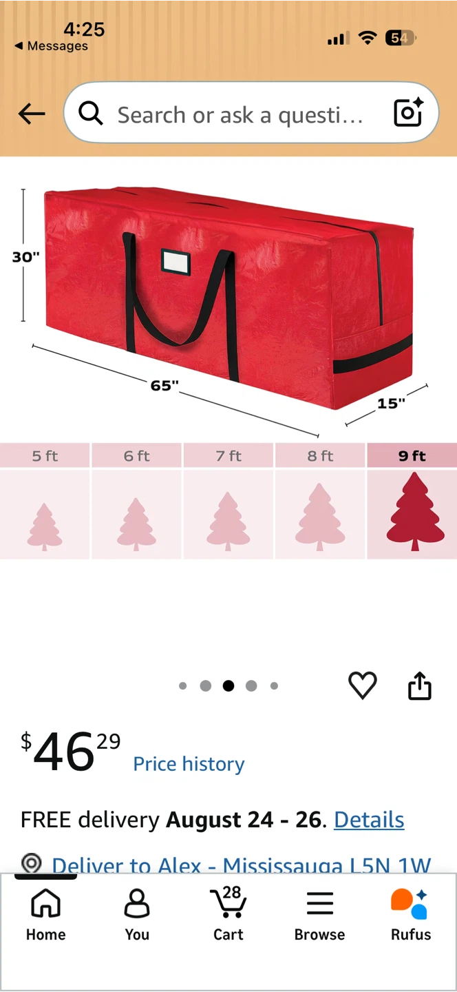 Tear-Proof Tree Storage Bag for 9 ft tree - photo 2