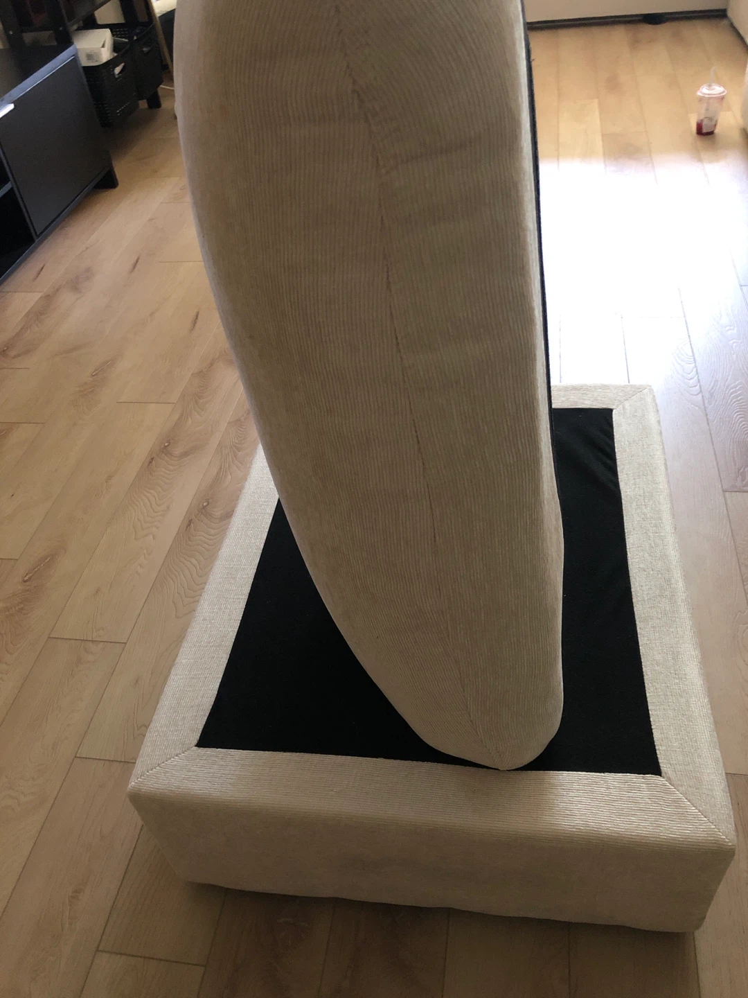 Cream Square Ottoman - photo 3