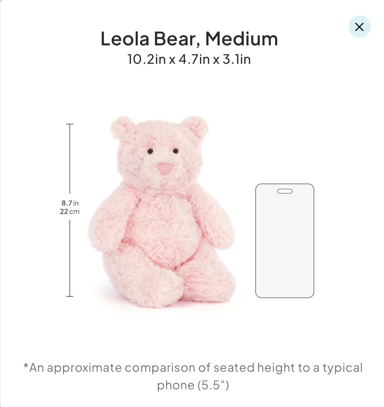 Jellycat Leola Bear - Medium, Pink - photo 5