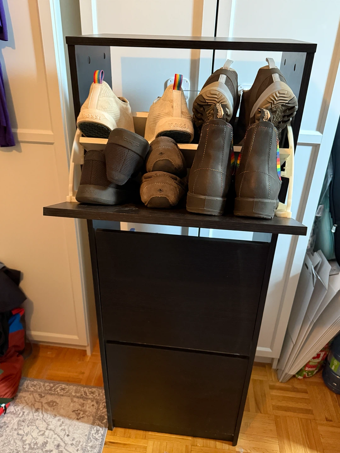 IKEA BISSA 3-Compartment Shoe Cabinet – Black - photo 3