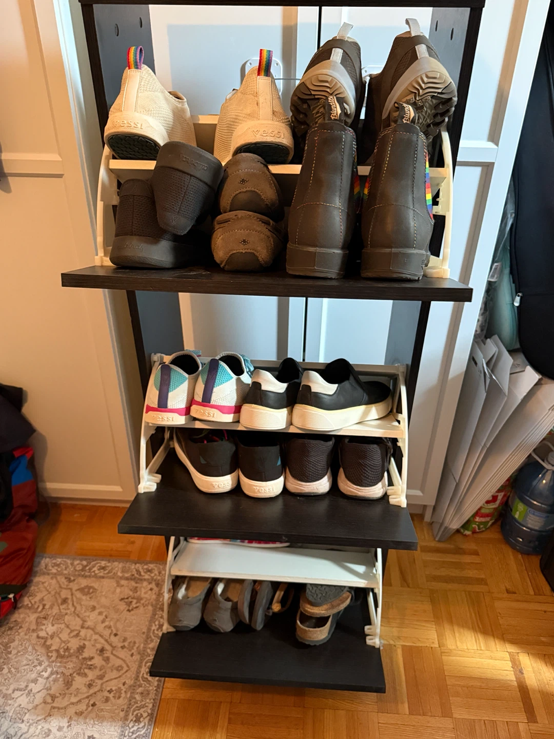 IKEA BISSA 3-Compartment Shoe Cabinet – Black - photo 4