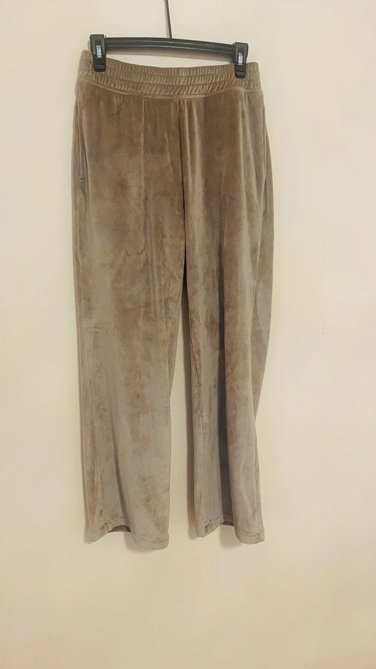 Velour Y2K wide leg track pants size s - photo 2