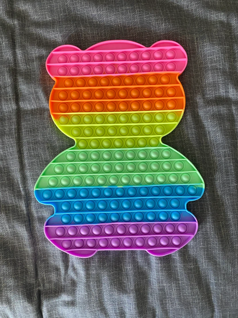 Rainbow Bear Pop It Fidget Toy