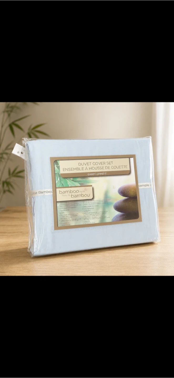 Queen Bamboo Duvet Cover Set