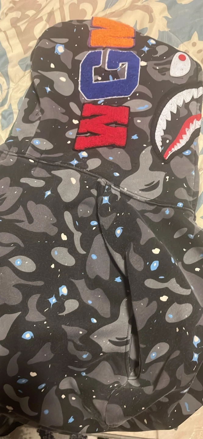 A Bathing Ape Shark Camo Hoodie