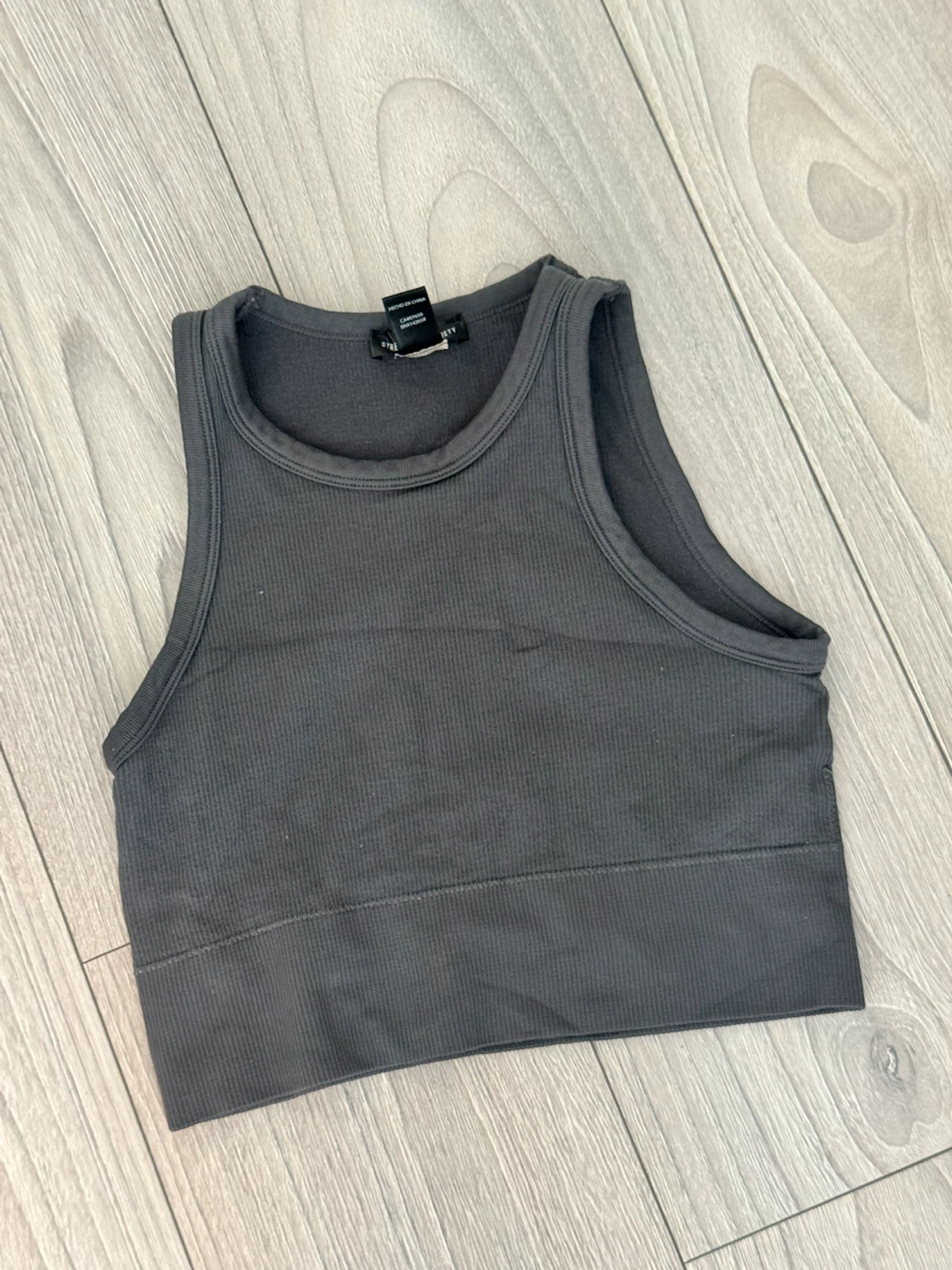 Streetwear Society Ribbed Tank Top - Charcoal Grey - Size S
