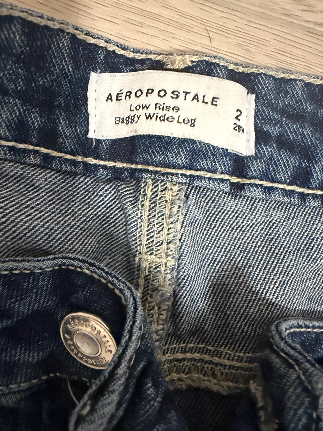 Aéropostale Low Rise Baggy Wide Leg Jeans Size 2 - photo 2