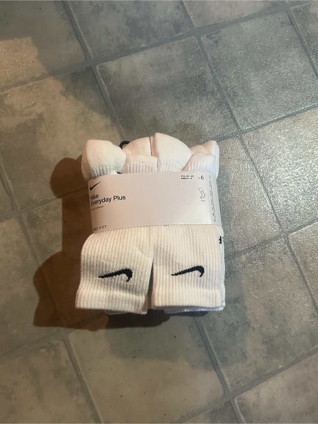 Nike Everyday Plus Socks - 6 Pack - White - Size S/P