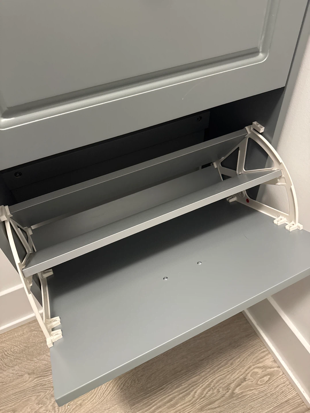Grey 3-Tier Narrow Shoe Cabinet - photo 3