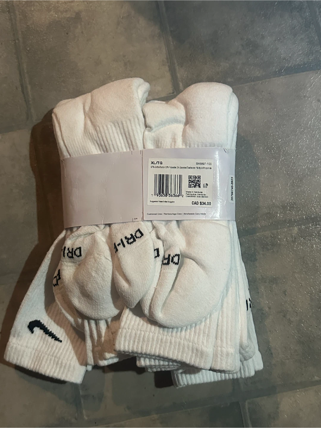 Nike Everyday Plus Crew Socks - White - 6 Pack - photo 2