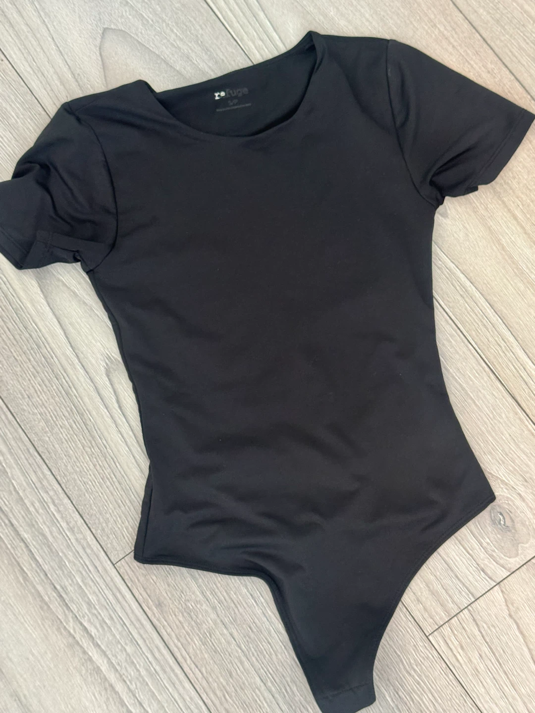 Refuge Black Short Sleeve Bodysuit