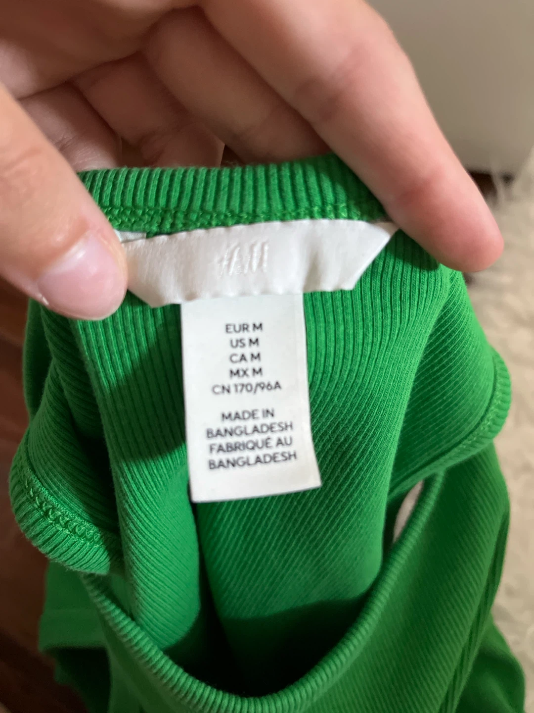 H&M Ribbed Tank Top - Green - Medium - photo 2