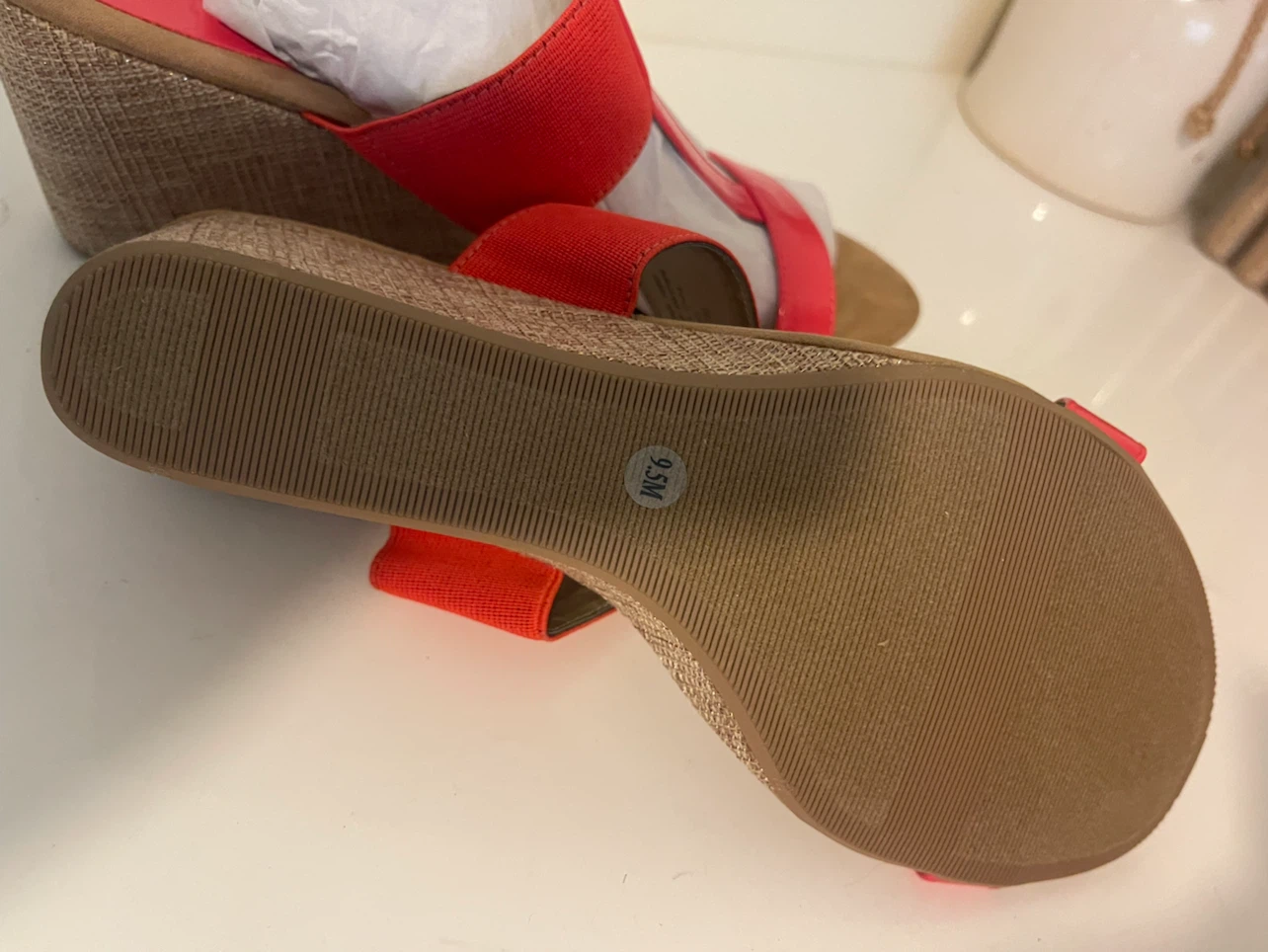 Style & Co Wedge Sandals Red Size 9.5M - photo 3