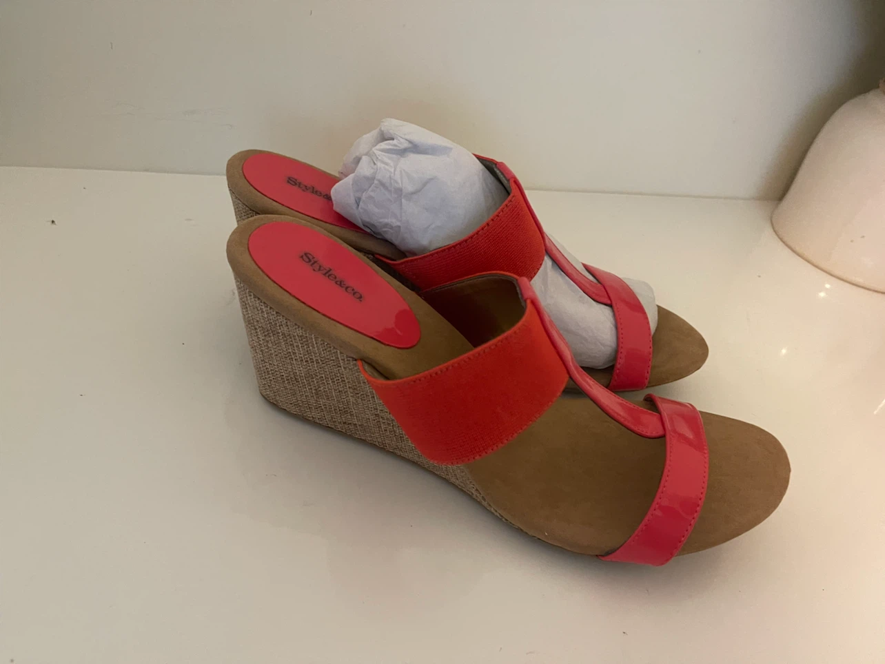 Style & Co Wedge Sandals Red Size 9.5M - photo 4