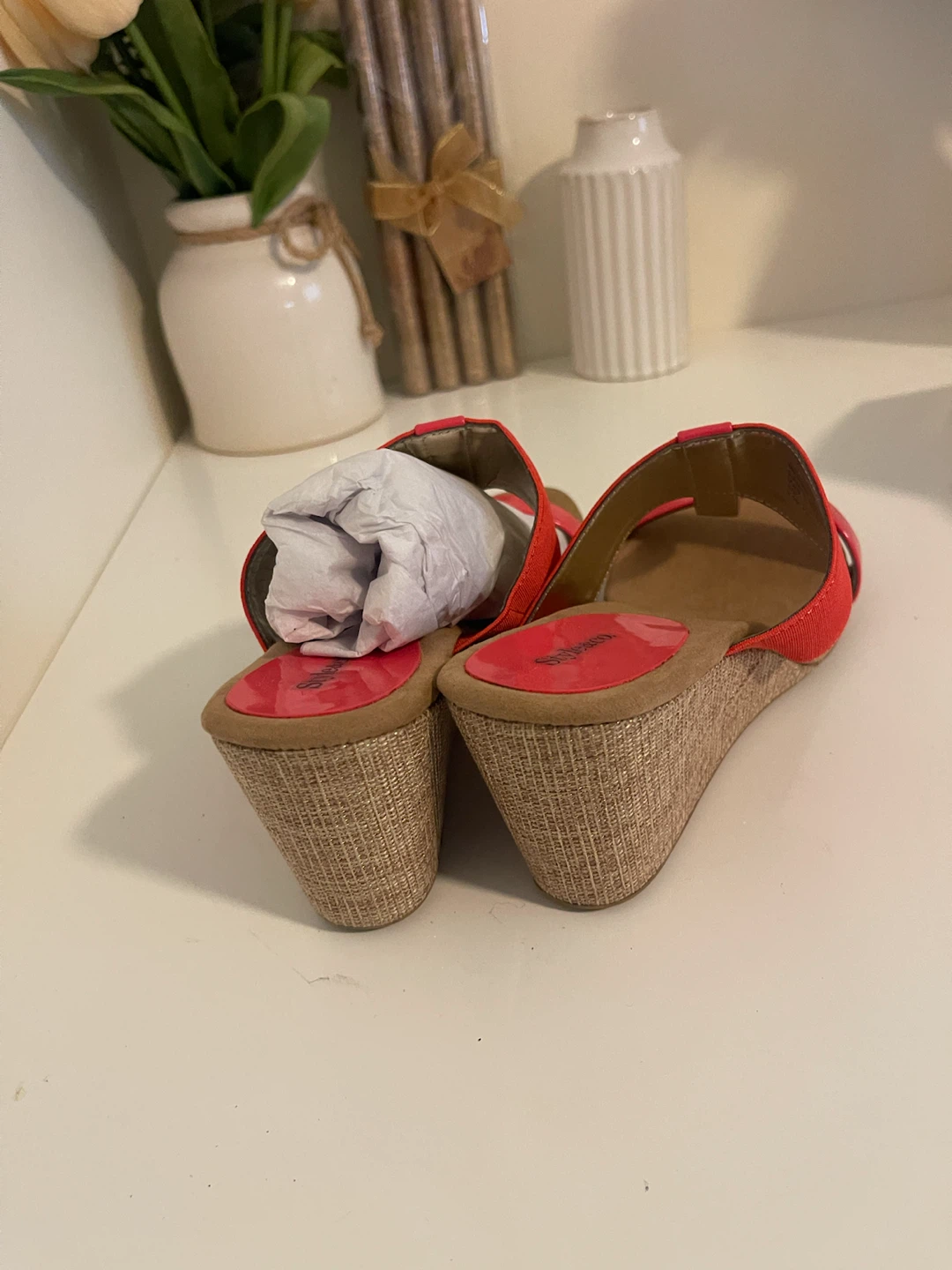 Style & Co Wedge Sandals Red Size 9.5M - photo 5