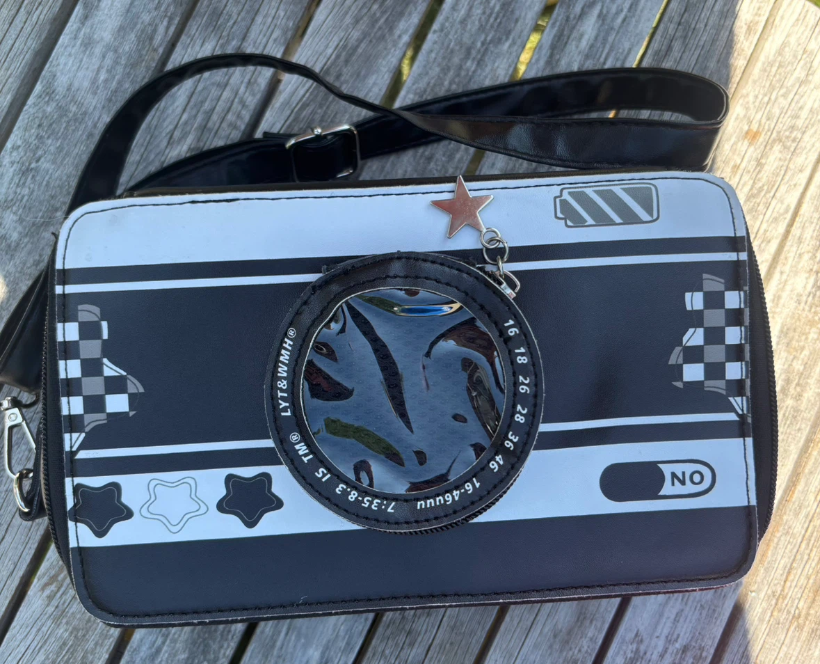 Camera shaped purse