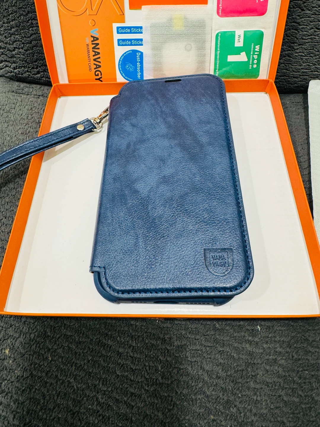VANAVAGY Wallet Case for iPhone 15 Plus + Screen Protector