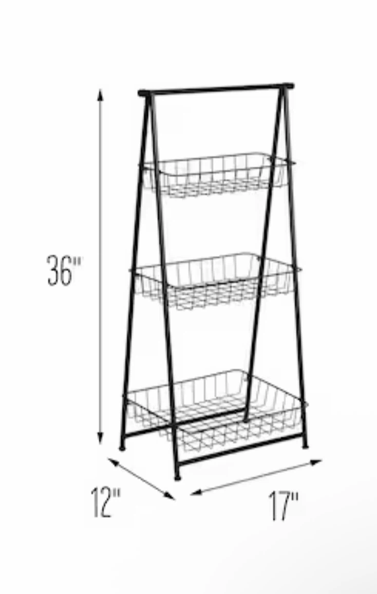 3-Tier Wire Basket Shelf - photo 5