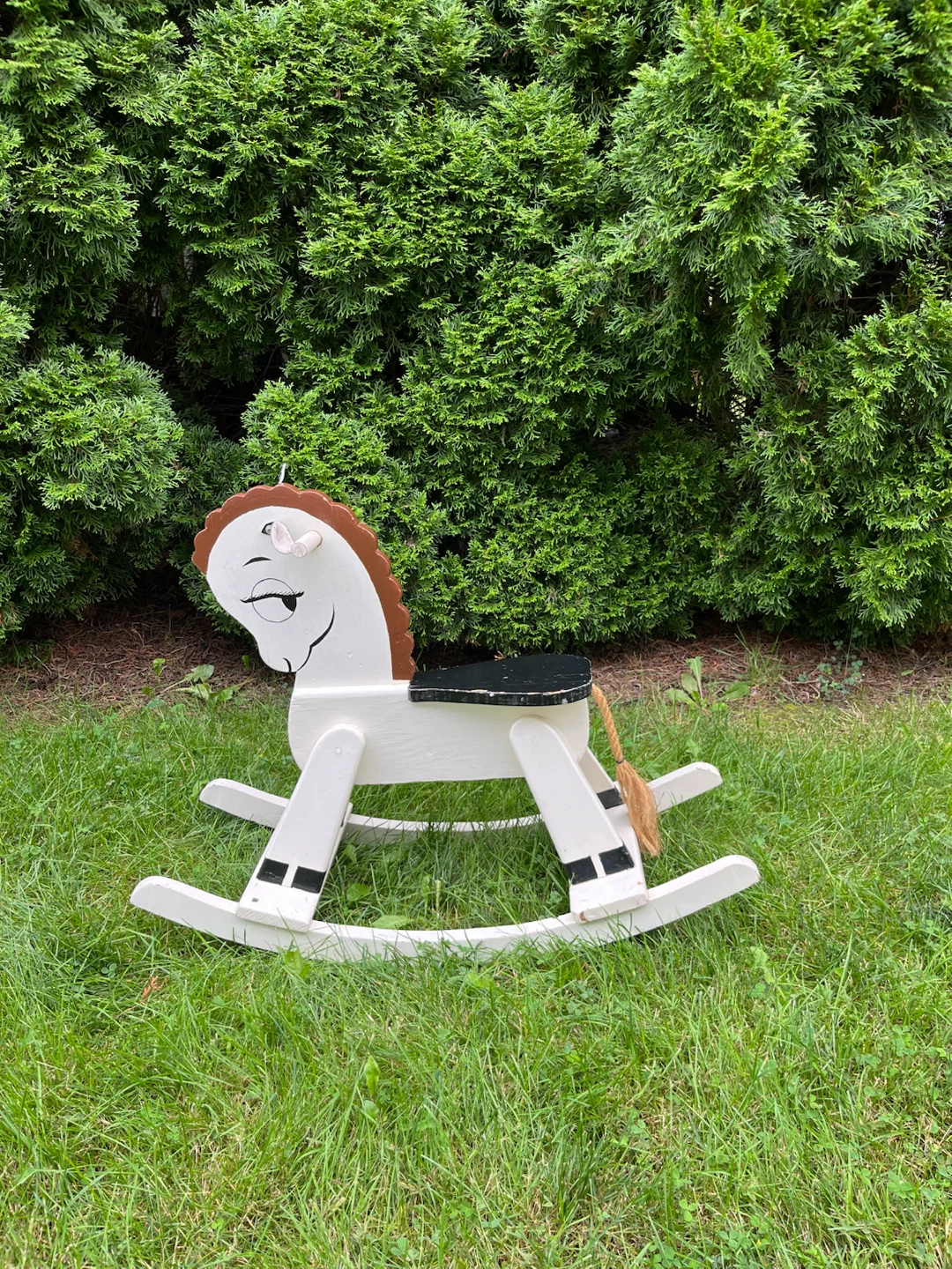 Cute Vintage Wood Rocking Horse