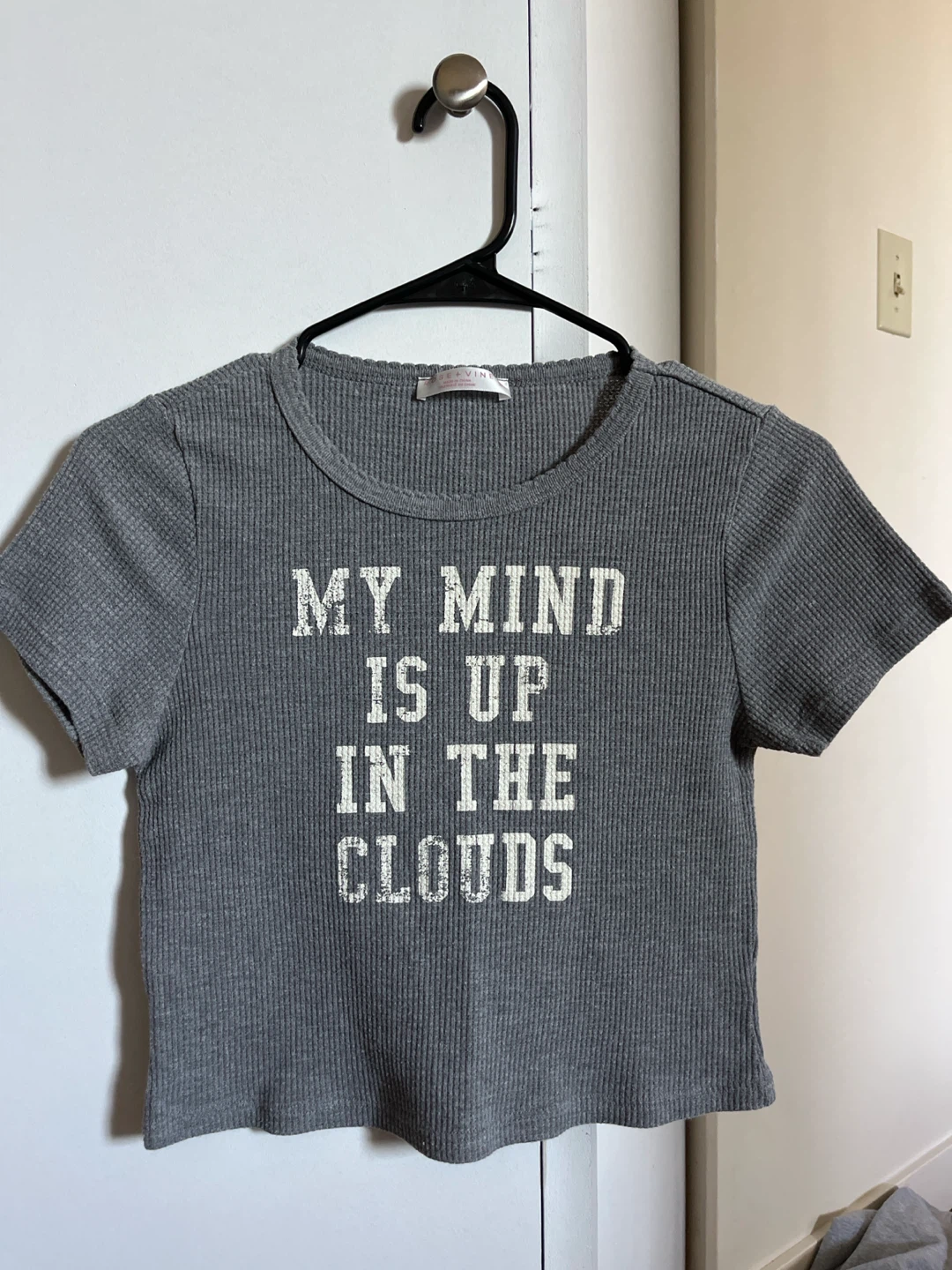 Rose + Vine Grey "My Mind Is Up In The Clouds" Graphic T-Shirt