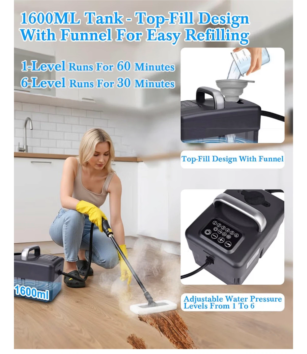 High-Pressure Steam Cleaner with Accessories - photo 5