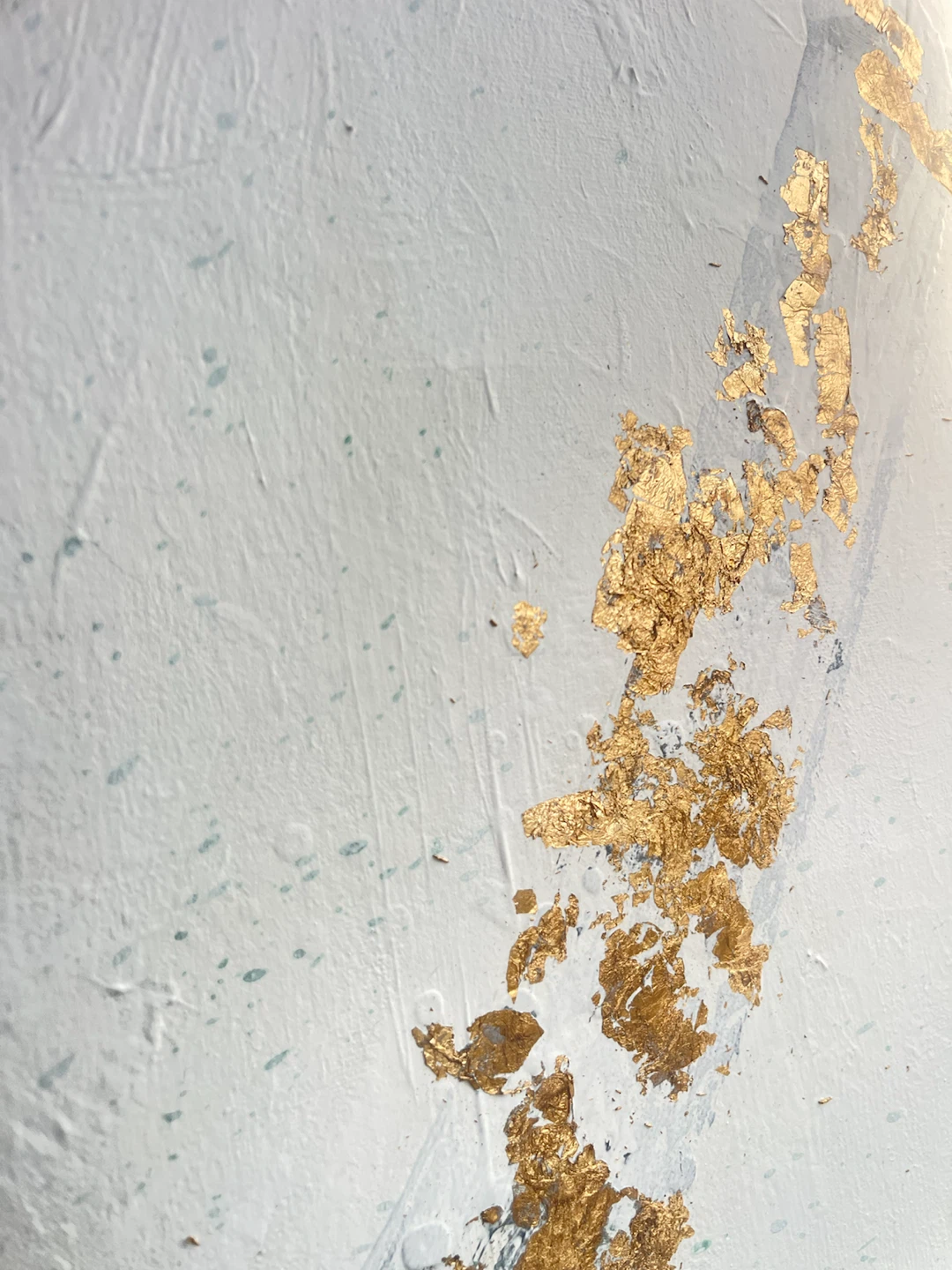 Large Abstract with Gold Leaf Accents (72 inches × 36 inches) - photo 4
