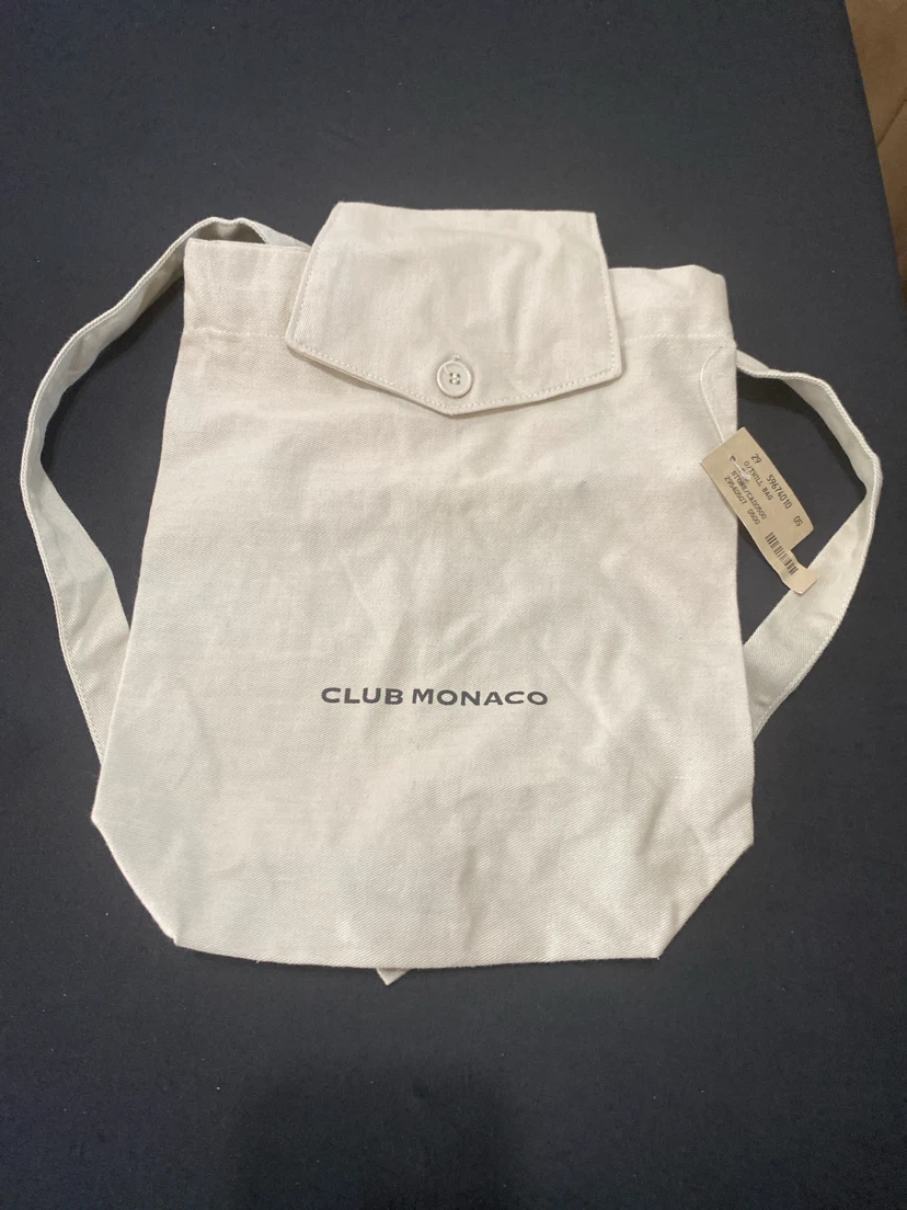 Club Monaco Canvas Drawstring Bag