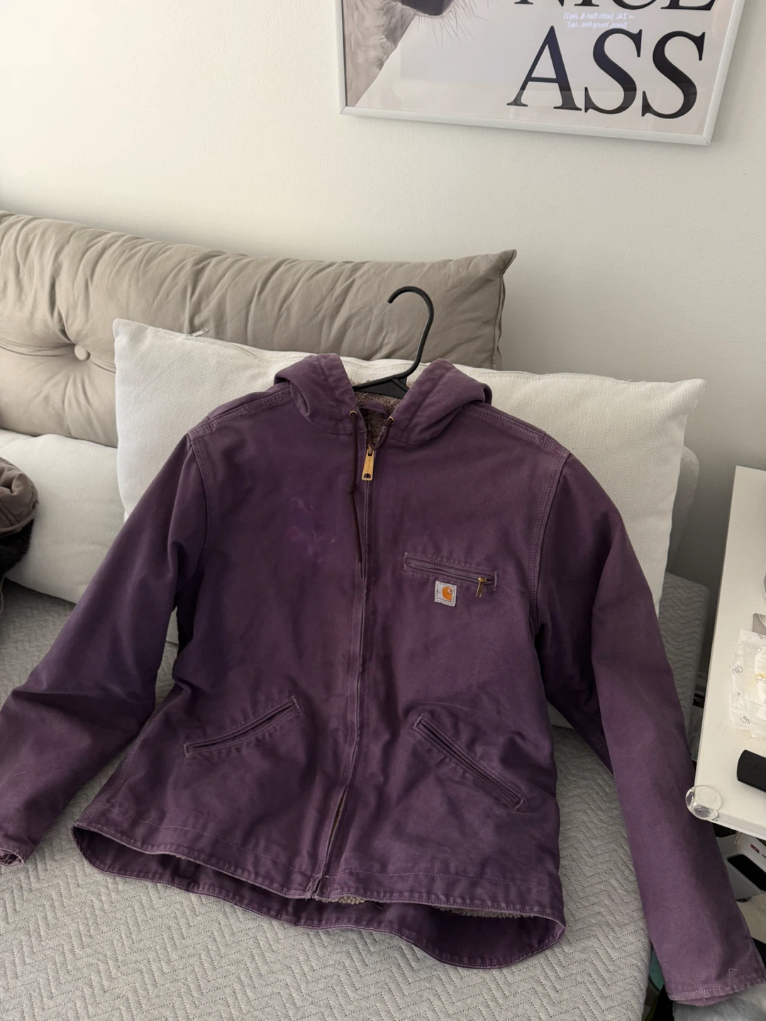 Carhartt Sherpa Lined Hooded Jacket - Purple