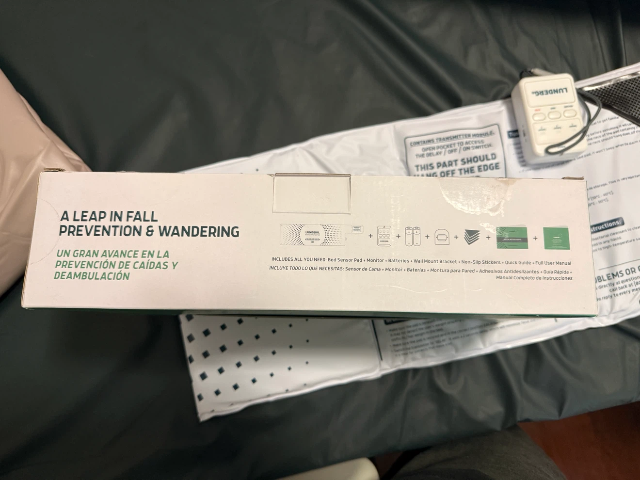 Lunderg Bed Alarm System with Wireless Sensor Pad & Monitor - photo 2